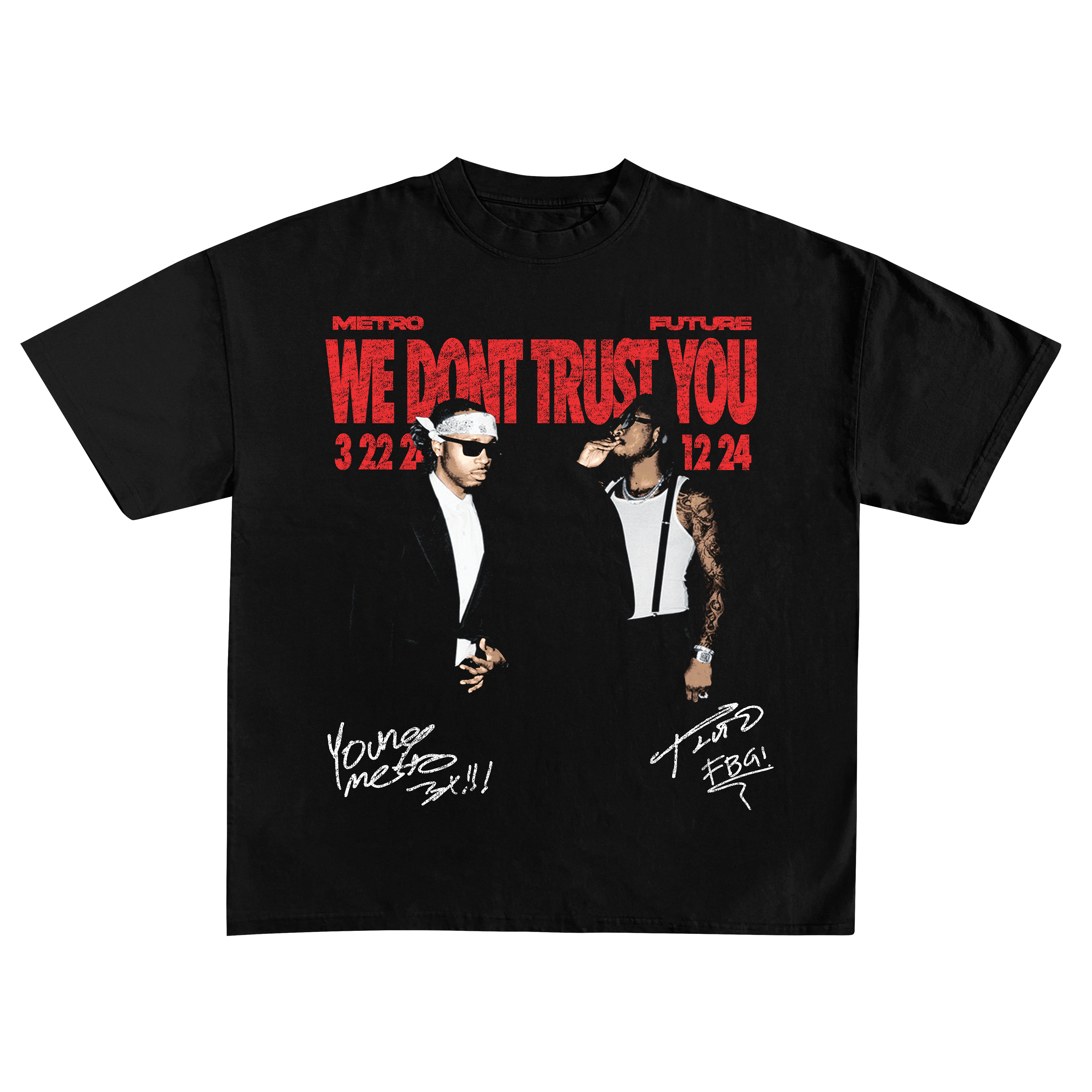 WE DONT TRUST YOU ACID WASH TEE