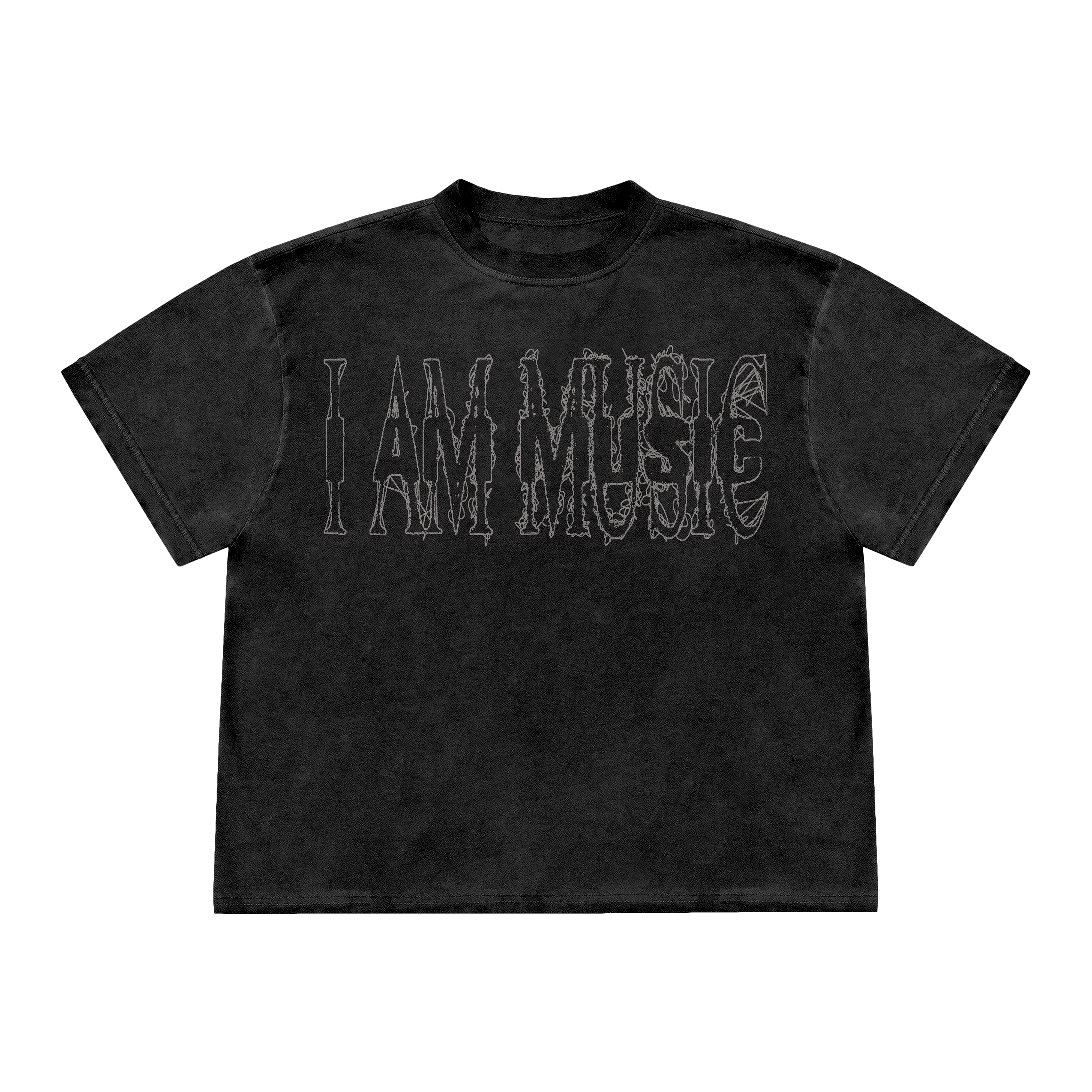 I AM MUSIC ACID WASH TEE