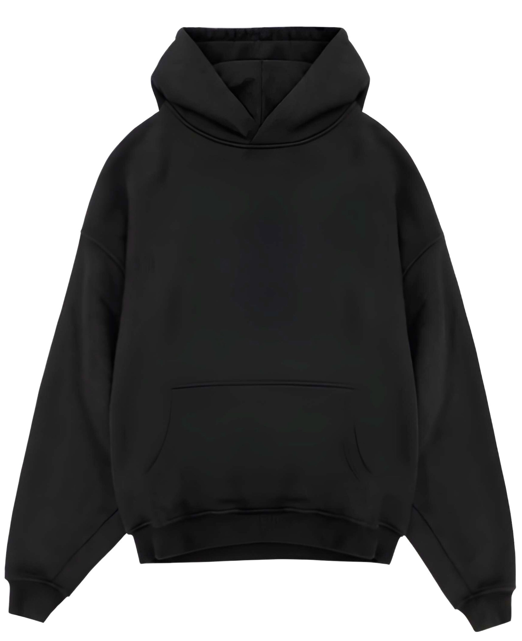 Black Oversized Hoodie Front Design
