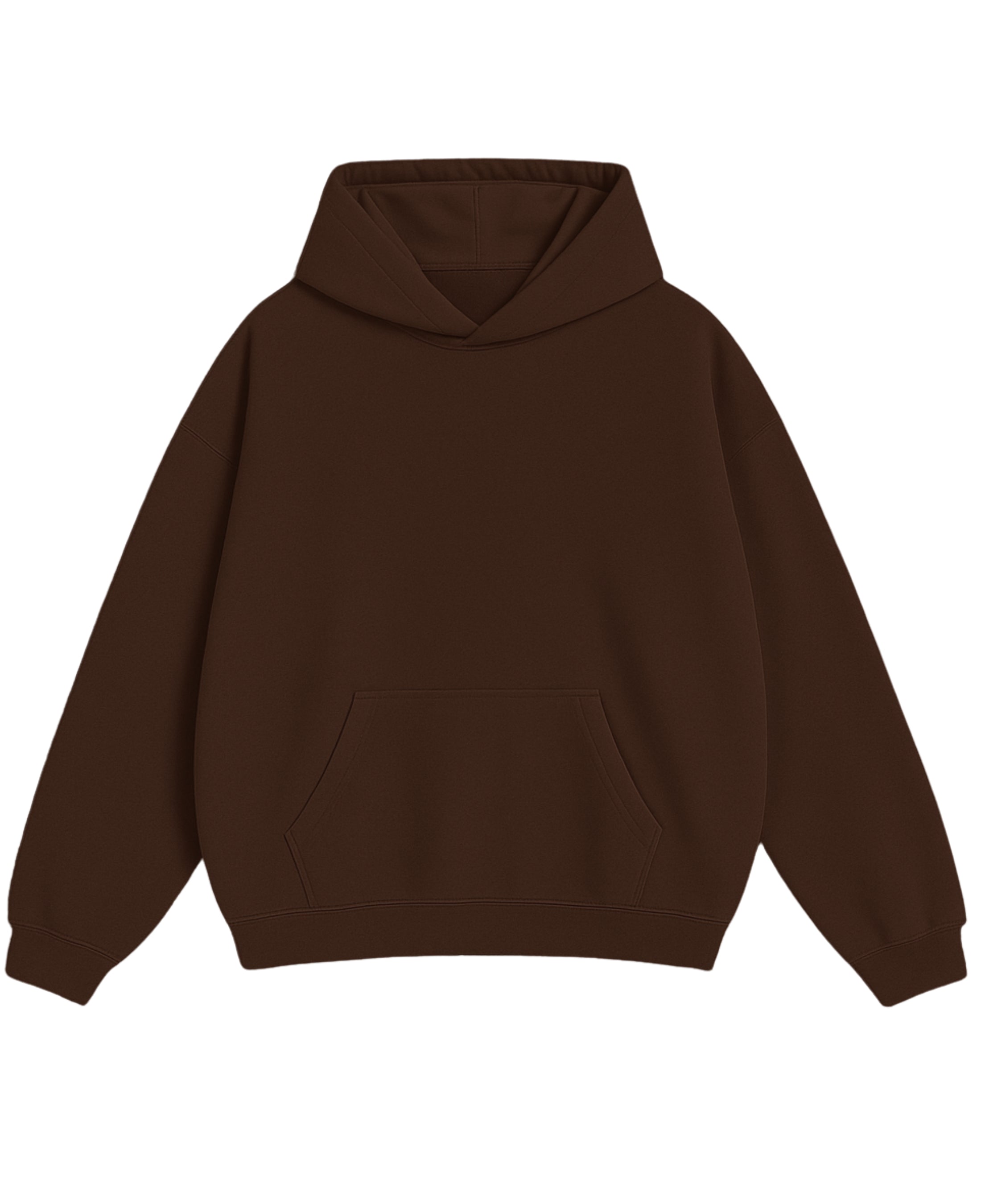 Mocha Brown Oversized Hoodie Front Design