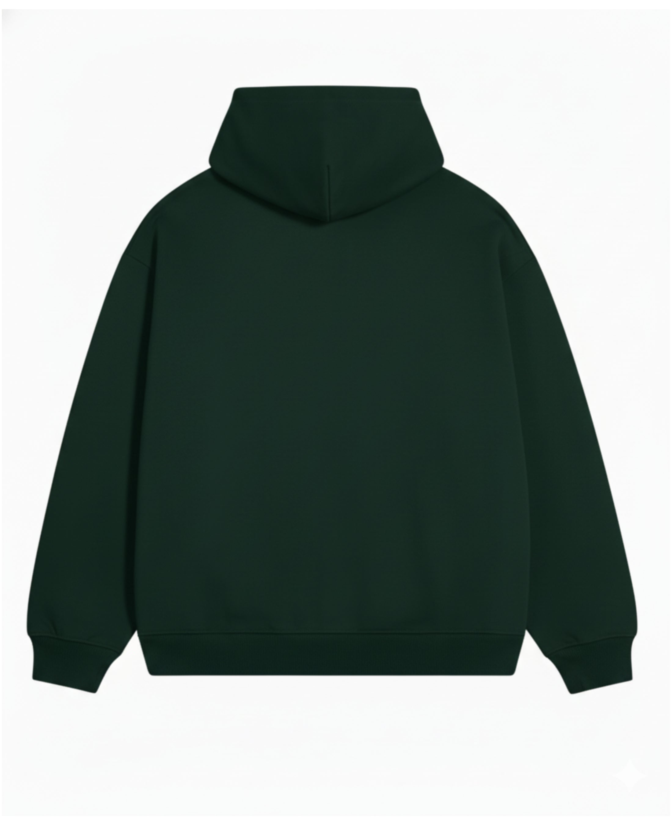 Bottle Green Oversized Hoodie Back Design