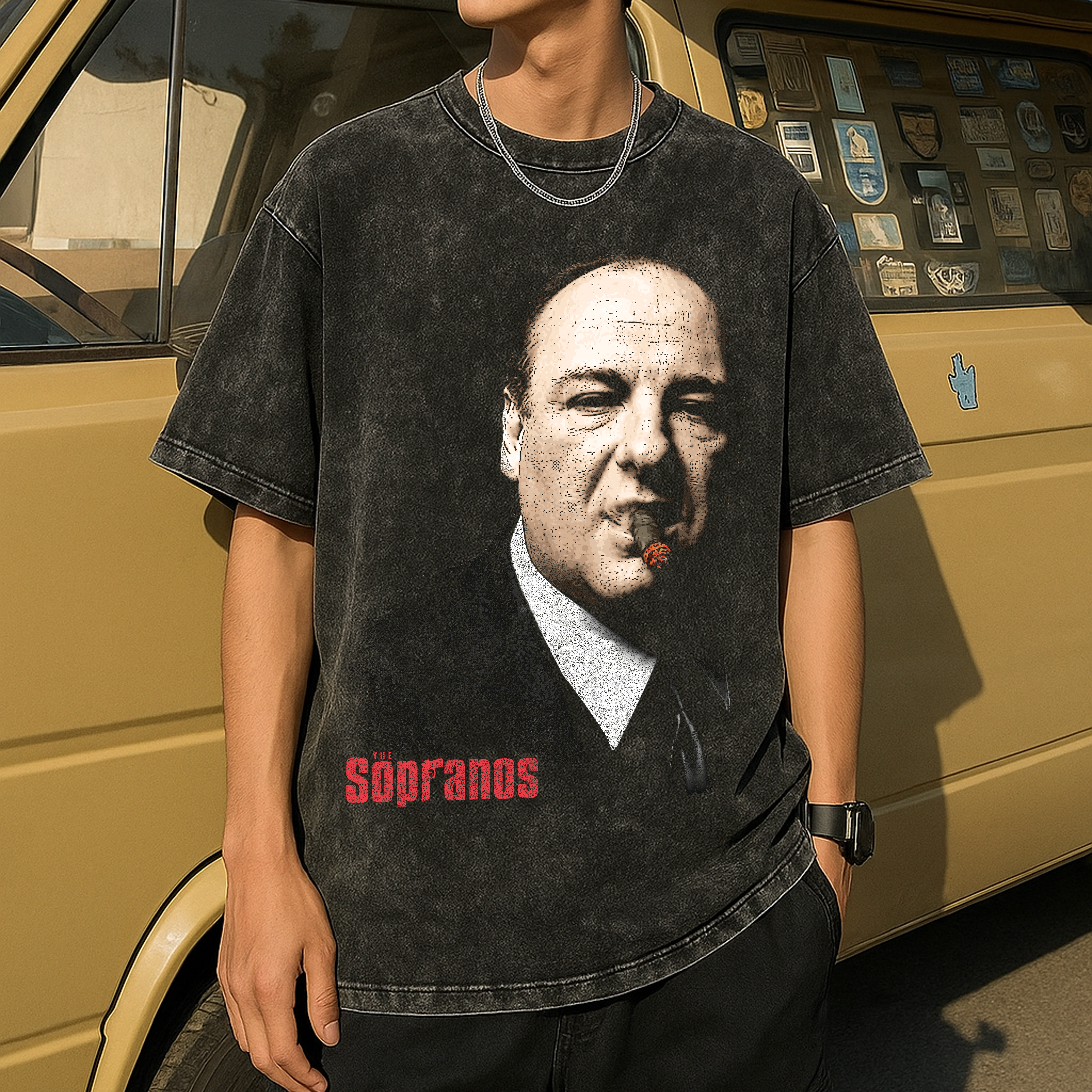 TONY SOPRANO ACID WASH TEE